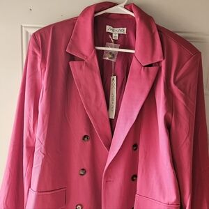 SHE+SKY Womans Large Pink SELF Blazer perfect for Valentines